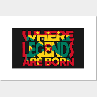 Grenada Flag - Where Legends Are Born - Grenadians - Soca Mode Posters and Art